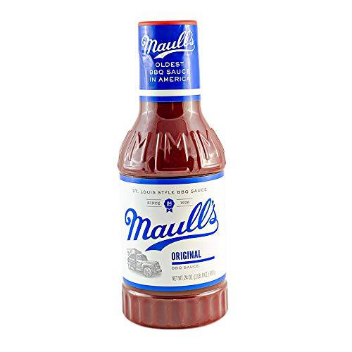 Maull’s Original Barbecue Sauce, 24 Ounce Bottle (Pack of 2), St. Louis Style, Oldest in BBQ Sauce America