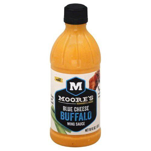 Moore’s Blue Cheese Buffalo Wing Sauce 16 oz (Pack of 2)