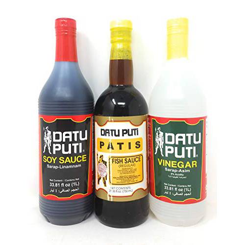 Datu Puti Vinegar, Soy Sauce, & Fish Sauce (Patis) Value Pack