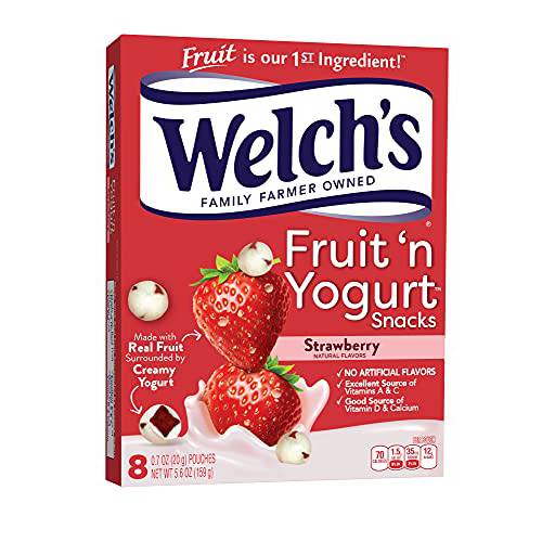 Welchs Fruit n Yogurt Strawberry Fruit Snacks, 8 Ct
