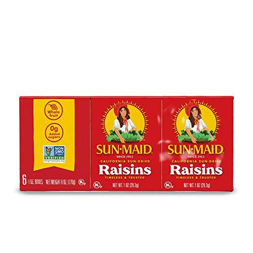 Sun-Maid Raisins, Seedless, 1 OZ, 6 CT (Pack of 2)