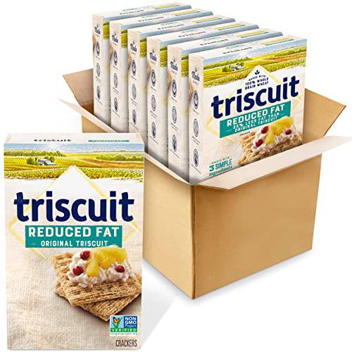 Triscuit Reduced Fat Whole Grain Wheat Crackers, 6 - 7.5 oz Boxes