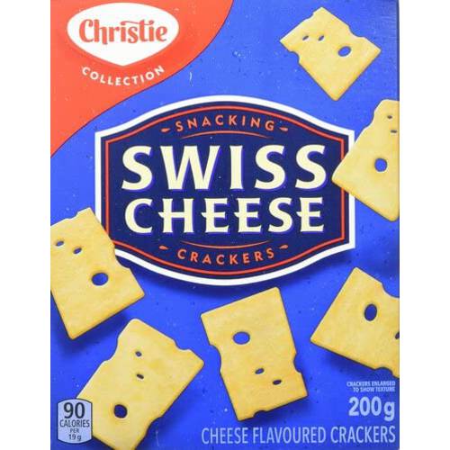 Christie Swiss Cheese Crackers, 200g/7.1oz., 6ct, {Imported from Canada}