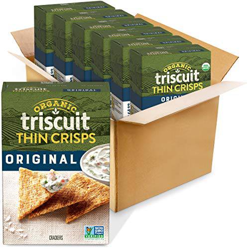 Organic TRISCUIT Thin Crisps Crackers, Original Flavor, 6.5 oz. (pack of 6)