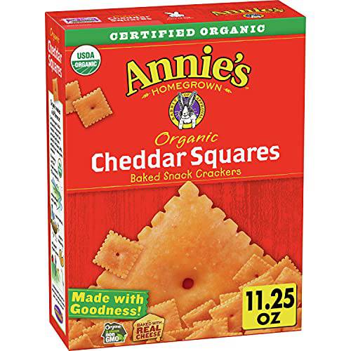 Annie’s Organic Cheddar Squares Baked Snack Crackers, 11.25 oz
