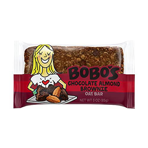 Bobo’s Oat Bars, Gluten Free Bars, Chocolate Almond Brownie, Pack of 12