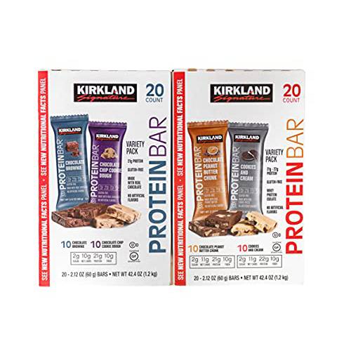 Kirkland Signature Protein bar energy variety pack, (Variety, 40 Count)