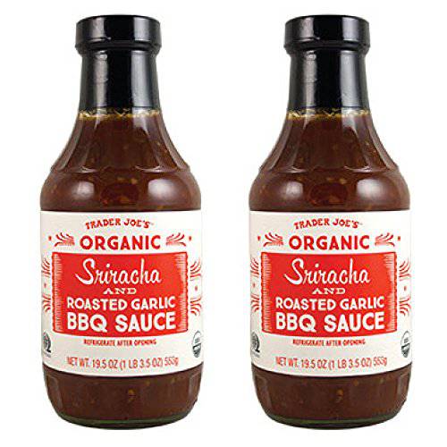 Trader Joe’s Organic Sriracha & Roasted Garlic BBQ Sauce 19.5 oz (Pack of 2)