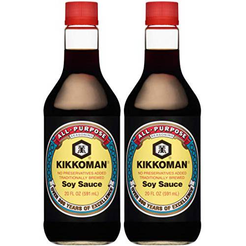 Kikkoman Soy Sauce 20 Oz (Pack of 2)