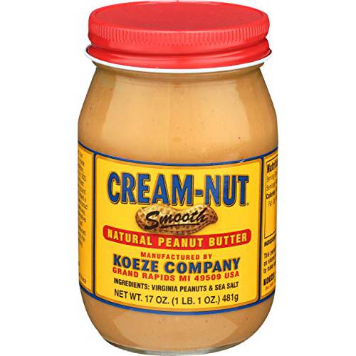 Cream Nut Natural Smooth Peanut Butter - (1 Jar)