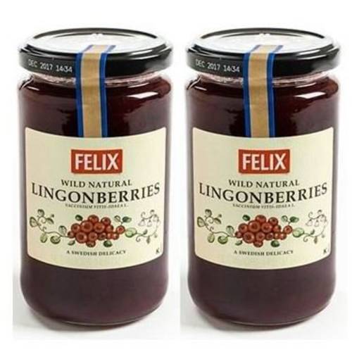 Swedish Lingonberry Preserves by Felix 14.5 ounce (Pack of 2)