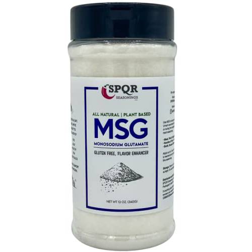 All Natural Plant Based MSG Seasoning Monosodium Glutamate XL 12 Ounce Bottle Gluten Free Restaurant Grade Flavor Enhancer by SPQR Seasonings