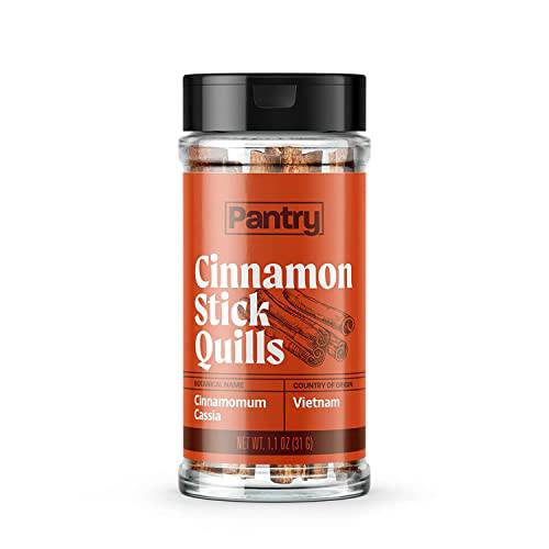Pantry Premium Cinnamon Stick Quills, Saigon Cassia Whole Cinnamon Sticks, Aromatic & Robust Flavor + Loaded with Antioxidants, Sourced Organic From Vietnam, For Recipes, Drinks, Tea, 1.1 Oz
