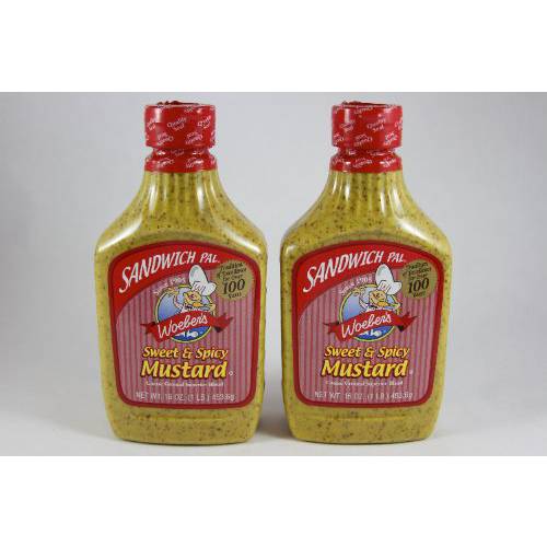 Woeber’s Sandwich Pal Sweet and Spicy Mustard 16oz (Pack of 2)