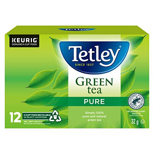 12 Pack Single Serve Tetley Green Tea K-Cup Pods