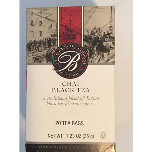 The Boston tea company chai black tea 20 tea bags (pack of 6)
