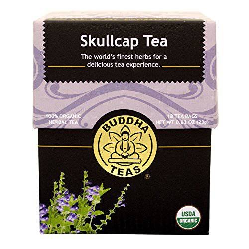 Buddha Teas Skullcap Tea, 18 Count, 0.83 oz, (Pack of 6)