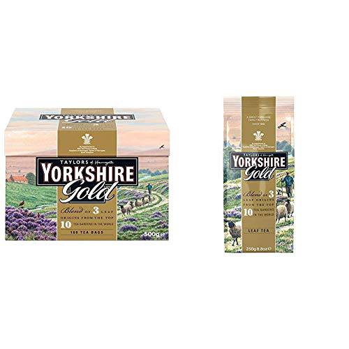 Taylors of Harrogate Yorkshire Gold, 160 Teabags & Yorkshire Gold Loose Leaf, 8.8 Ounce