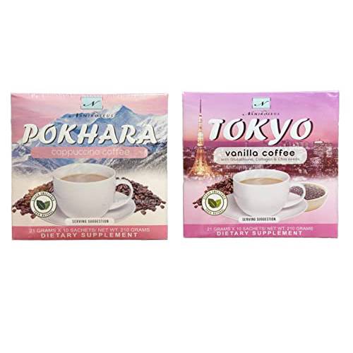 Namiroseus TOKYO Vanilla & POKHARA Cappuccino Coffee, 21g x 20 Sachets