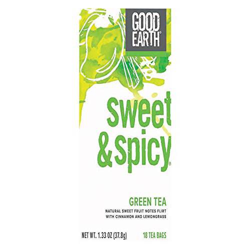 Sweet & Spicy Green Tea, 18 Count by Good Earth Teas