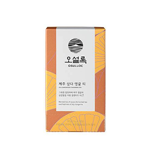 OSULLOC Tangerine Tea, Premium Organic Blended Tea from Jeju, Tea Bag Series 20 count, 1.06 oz, 30g