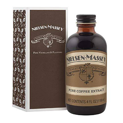 Nielsen-Massey Pure Coffee Extract, for Baking, Cooking, Drinks, Grilling, with Gift Box, 4 Ounces