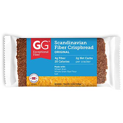 GG Scandinavian Bran Crispbread All Natural Bran Cracker Packages, 5 count, 3.5-Ounce Packages (Pack of 5)