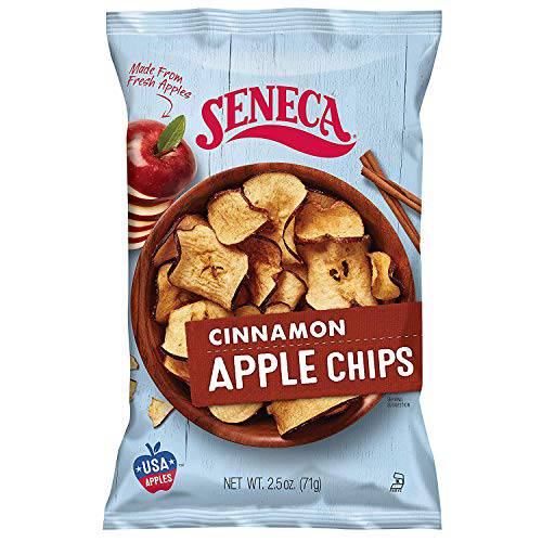 Seneca Cinnamon Apple Chips | Made from Fresh Apples | 100% Red Delicious Apples | Yakima Valley Orchards | Real Cinnamon | Crisped Apple Perfection | Foil Fresh Bag | 2.5 ounce (Pack of 12)