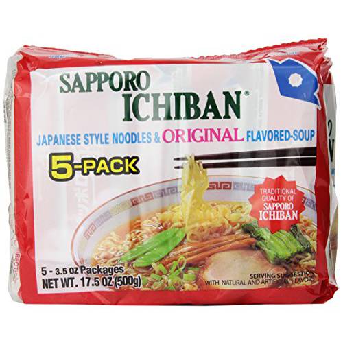 stickerless New [SAPPORO ICHIBAN] Ramen Noodles, Original Soy Sauce Flavor, No.1 Tasting Japanese Instant Noodles (3.5 Oz) (30 pouches)