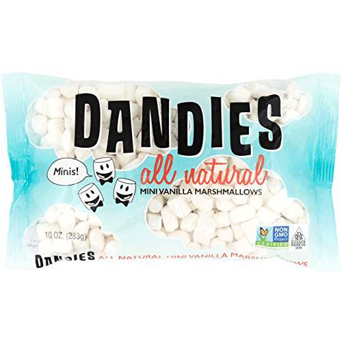 Dandies - Minis - Vegan Marshmallows, Vanilla, 10 Ounce (Pack of 4)