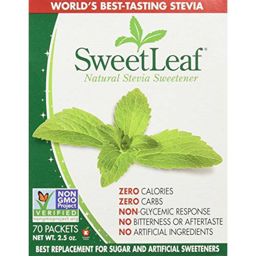 Sweetleaf Stevia 70 Piece Sweetener, 2 Ounce(pack of 3)