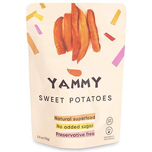 Yammy Dried Sweet Potato, Healthy, 1 Ingredient, Superfood Snack (Pack of 6)