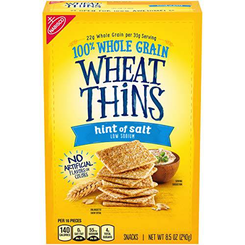 Wheat Thins Hint Of Salt Whole Grain Low Sodium Crackers, 8.5 Oz, 1Count