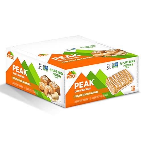 PROBAR - Peak Bar, Frosted Sea Salt Caramel Snack Bars, 4g Protein, Non-GMO, Gluten-Free (Pack of 12)