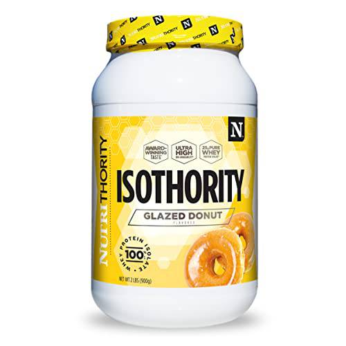 Nutrithority ISOTHORITY- 100% Pure Whey Protein Isolate for Maximum Post Workout Recovery (Glazed Donut)