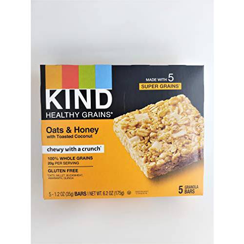 KIND Healthy Grains Bars Healthy Grains Bars - Oats & Honey with Toasted Coconut - 1.2 oz - 5 ct - 3 pk