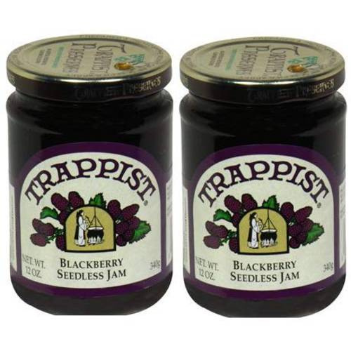 Trappist Jam Blackberry Seedless 12 Ounce (Pack Of 2)