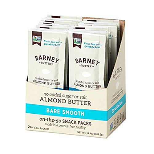 Barney Butter Almond Butter Bare Smooth Snack Pack, 0.6 Ounce (Pack of 24)