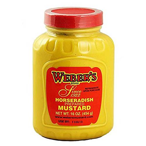 Buffalo’s Own Weber’s Brand Original Horseradish Mustard 16oz - Pack of 6