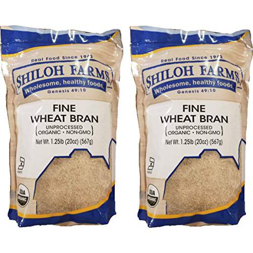 Shiloh Farms Organic Fine Wheat Bran - (2 Pack) 20 Ounce Bags
