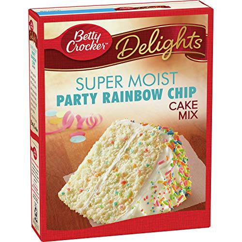 Betty Crocker Super Moist Party Rainbow Chip Cake Mix, 15.25 oz. (Pack of 12)