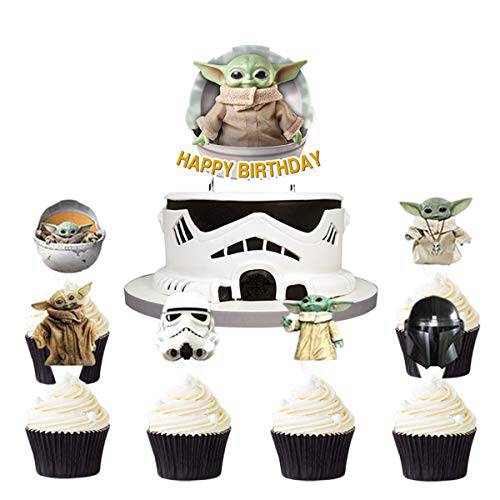 25pcs Star Wars Cake Topper, Star Wars birthday cake decoration, Star Wars theme party supplies