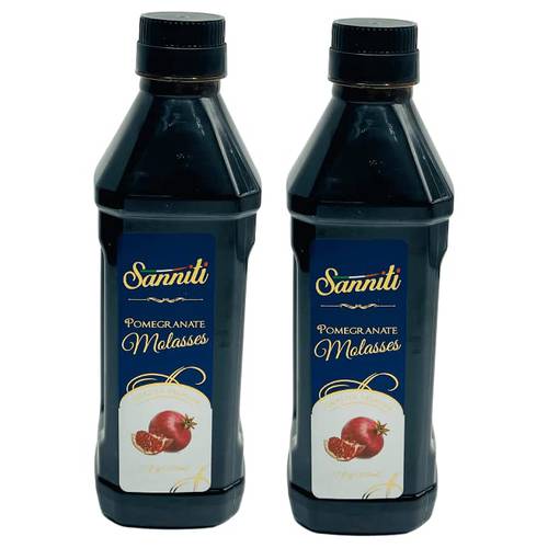 Sanniti Premium Pomegranate Molasses, 17 Fl Oz 500ml (Pack of 2)