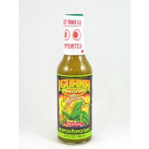Iguana Mean Green Jalapeño Pepper Sauce - (3 Pack of 5 Oz. Bottles)