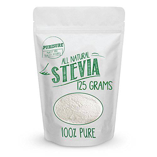 All Natural Organic Stevia Powder 125g (846 Servings), Highly Concentrated Pure Extract, No Fillers, Additives or Artificial Ingredients, Zero-Calorie Sweetener, Better Bulk Sugar Substitute by PuriSure