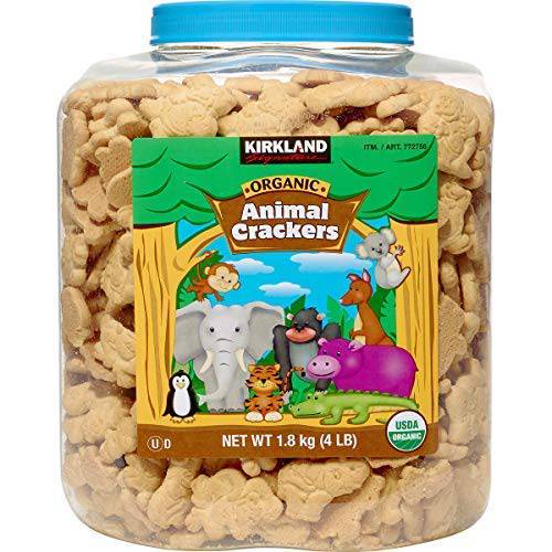 Variety Crackers Snack Bulk Packs - Honey Maid - Cheeze it - Goldfish - Animal Crackers and more. (Kirkland Signature Organic Animal Crackers, 4 lbs)