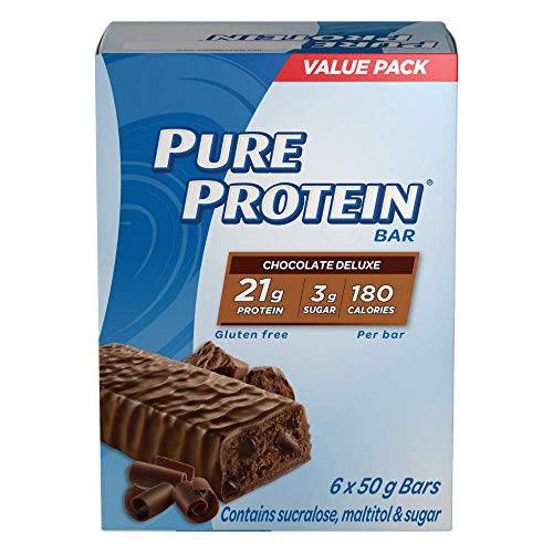 Pure Protein Bars, Gluten Free, Chocolate Deluxe, 50g, 6ct, {Imported from Canada}