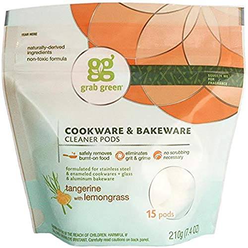 GRAB GREEN Tangerine Cookware Cleaner 15 Ld, 0.02 Pound