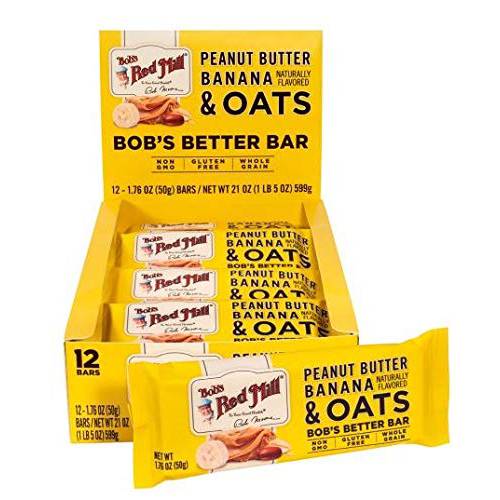 Bobs Red Mill Peanut Butter Banana and Oats Bar, 1.76 Ounce  12 per case.