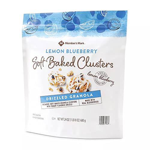 Member’s Mark Lemon Blueberry Drizzled Granola Clusters (24 Ounce), 1.5 Pound (Pack of 1)